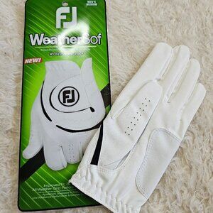 FootJoy Men's WeatherSof #1-Pack Golf Glove, White, Cadet Medium Left Hand